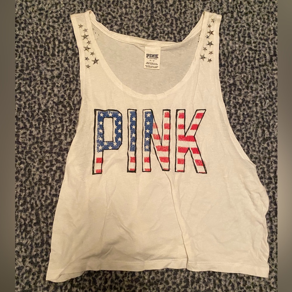 Small PINK Victoria’s Secret Crop Tank
